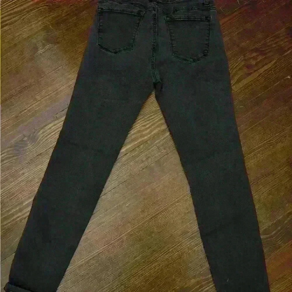 Women’s Black Wash Kancan Distressed Jeans Sz 11/29 Style# Kc6040bk - Picture 2 of 4